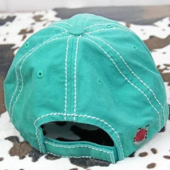 KBETHOS Distressed Life Is Better On The Ranch Embroidered Ball Cap Hat NWT - Picture 3 of 3